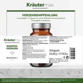 kräutermax – naturheilmittel seit 1890 Kräutermax Akazienfaser Kapseln 50 St.