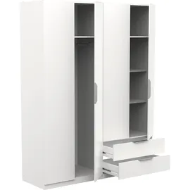 Demeyere Drehtürenschrank Ghost 157,3 x 203 x 51,1 cm Weiß