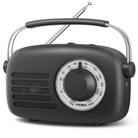 PRUNUS J-112 AM FM UKW Radio Klein, Tragbares Radio Batteriebetrieben oder DC 5V-Strom, Kofferradio Transistorradio mit Exzellentem Empfang, Einfaches Radio für Senioren.