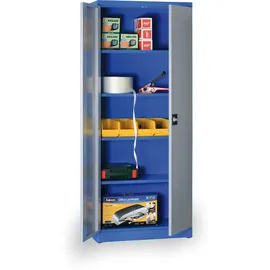B2B Partner Werkstattschrank Metall 1100 mm x 1920 mm x 380 mm grau