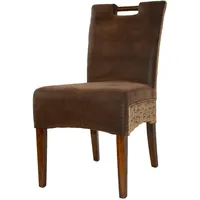 Abato Rattanstuhl Esszimmer Stuhl Bilbao Griff vollgepolstert prairie brown