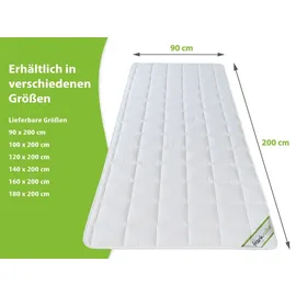 franknatur Topper Unterbett Baumwolle 90 x 200 cm weiß