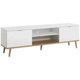 CaliCosy GÖTEBORG Lowboard 160 x 50 cm Weiß Holz