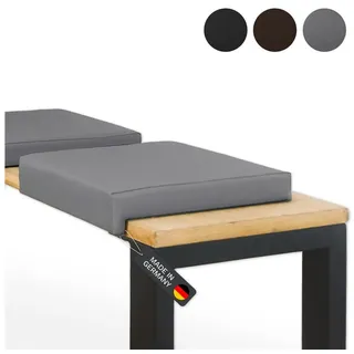 lycce Bankauflage Kunstleder Klemmkissen 1 Leiste, extra weiche Polsterung (6cm Höhe), Sitzkissen Bank rutschfest, 100.000 Scheuertouren, Banktiefe ab 35 cm