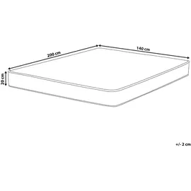 Beliani Wasserbettbezug PURE 140 x 200 cm Weiß