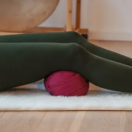 Bodhi Yoga Mini-Bolster (rund), Nackenrolle, Eco, Buchweizenschalen Anthrazit grau No Size