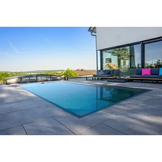 Edelstahlpool mit Skimmer
