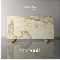 MAGNA Atelier Esstisch BERGEN OVAL mit Marmor Tischplatte, ovaler Esstisch, Metallgestell, Exclusive Line, 200x100x75cm beige 200 cm x 75 cm x 100 cm