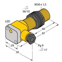 Turck Sensor bündig PNP, Schließer BI10-P30SK-AP6X