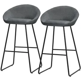 ML-Design 2er Set Barhocker gepolstert modern