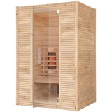 RORO Sauna & Spa Infrarotkabine "ABN M531" Saunen Fronteinstieg, inkl Fußboden und Steuergerät beige (natur) Infrarotkabinen