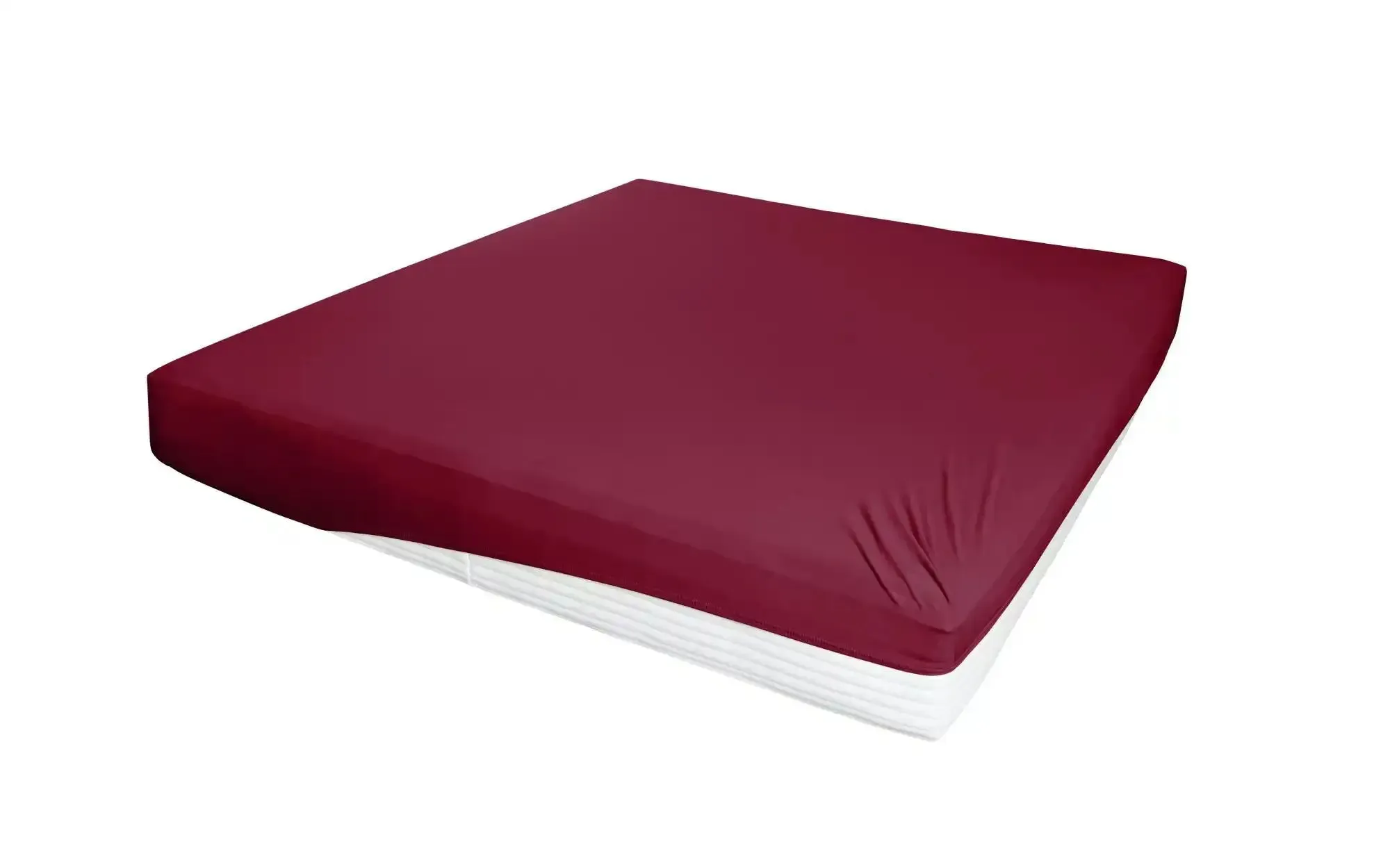 como Jersey-Elasthan Boxspringbetttuch   , rot , Maße (cm): B: 190 H: 26