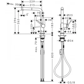 Hansgrohe Talis M54 270 1jet chrom 72808000
