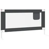 vidaXL Bettschutzgitter 150 x 25 cm dunkelgrau