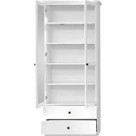 trendteam Vitrine Baxter 81 x 41 x 196 cm Weiß
