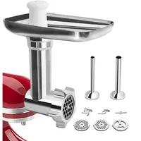 Kitchenaid Fleischwolf-zubehör, Kitchenaid Fleischwolf Für Küchenmaschinen, Mit 3 Lochscheiben Und 2 Füllrohren Für Den Kitchenaid Artisan Fleischwolf