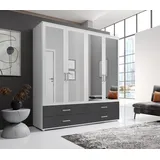 Pol-Power Drehtürenschrank Ivar 180 x 190 x 51 cm Weiß