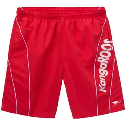 Badeshorts KANGAROOS, Herren, Gr. 5, N-Gr, rot, Microfaser, Polyester, unifarben, Badehosen, mit Kangaroos Schriftzug