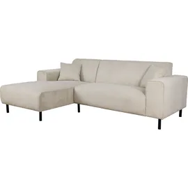 Home Affaire »ARROS L-Form mit Wellenunterfederung, Maße B/T/H: 235/163/81 cm«, incl. Zierkissen, mit Recamiere rechts/links bestellbar, auch in Cord