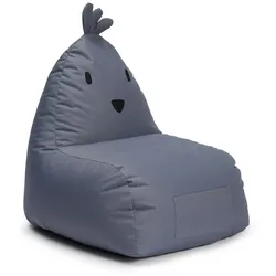 LUMALAND Kindersitzsack Animal Line Chick - Stahlgrau