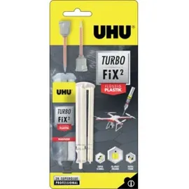 UHU 2K-Reparaturkleber Turbo Fix2 Flüssig Plastik 10g transparent Doppelspritze