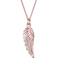 Elli Halskette Damen Engel Flügel Anhänger Symbol Boho Trend in 925 Sterling Silber Rosévergoldet