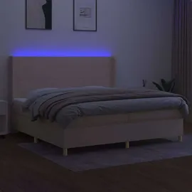 vidaXL Boxspringbett 200 x 200 cm Creme