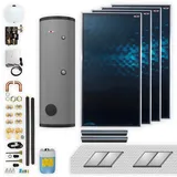 Wolf Solar Paket 9,2 m2 mit 4 Flachkollektoren TopSon F3-1, SM2-2 Regelung, Solarspeicher SEM-1-500