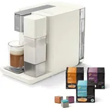 Tchibo Qbo MILK MASTER Premium Kapselmaschine inkl. 24 recyclebare Qbo Kapseln für Cappuccino, Espresso, Caffè Crema, Milchschaum auf Knopfdruck ...