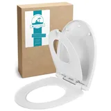 Calmwaters Kinder-WC-Sitz Familien WC-Sitz, Kindersitz, Absenkautomatik, antibakteriell, Duroplast, 26LP6152 weiß