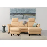 sit&more Ecksofa SIT & MORE "Mellum L-Form", braun (macciato), B:250cm H:87cm T:163cm, 100% Polyester, Sofas, Ecksofa, Federkern, wahlweise mit Bettfunktion, Bettkasten und Armteilfunktion