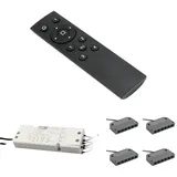Kalb Material Für Möbel 4-Kanal-Funkfernbedienung für 12V LED Beleuchtung Schaltsystem stufenlos dimmbar max. 60W