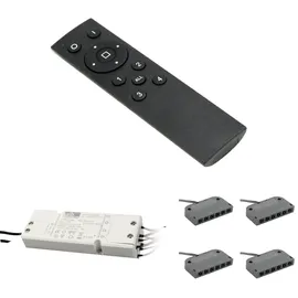 Kalb Material Für Möbel 4-Kanal-Funkfernbedienung für 12V LED Beleuchtung Schaltsystem stufenlos dimmbar max. 60W