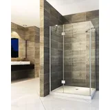 impex-bad Duschkabine NORMA 120 x 80 x 195 cm inkl. Duschtasse - Transparent