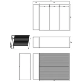 Selsey Highboard 90 x 125 cm Beige