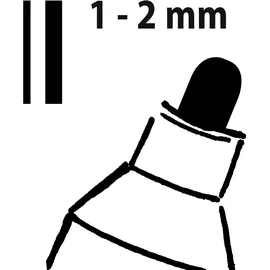 Sigel Kreidemarker 1-2mm schwarz VE=2 Stück