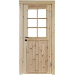 Einzeltür » Finn 44 Iso«, Kiefernholz, Natur - beige