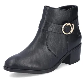 Rieker Damen Ankle Boots 73975, Frauen Stiefeletten,uebergangsschuhe,uebergangsstiefel,knöchelhoch,reißverschluss,Bootee,schwarz (00),39 EU | Gr.: 39