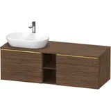 Duravit D-Neo Konsolenwaschtischunterbau wandhängend Nussbaum dunkel Matt 1400x550x459 mm - DE4950L3 DE4950L34210000