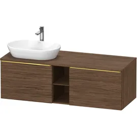 Duravit D-Neo Konsolenwaschtischunterbau wandhängend Nussbaum dunkel Matt 1400x550x459 mm - DE4950L3 DE4950L34210000