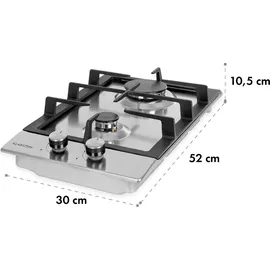 Klarstein Gasherd, Einbau-Gaskochfeld, Sabaf-Brenner, Gaskochfeld für Propan/Erdgas, Gasherd Kochfeld, Einbau Gasherd mit Sicherheitsventile -