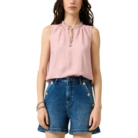 QS Blusentop mit Rüschenkragen Rosa 40
