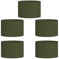 VidaXL Olivgrüne Pflanzgefäße Set aus 5 Olivgrün Kunststoff Mittel