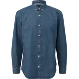 QS Langarmhemd Regular Fit Blau L