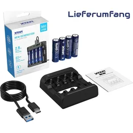 XTAR Ladegerät L4 AA 4 St.