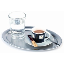 APS Tablett KAFFEEHAUS silber oval 20,0 x 14,5 cm