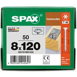 SPAX Tellerkopf T-STAR+ 8,0x120 VG WIROX