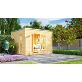 Lasita Maja Gartenhaus P 285 Gr. 1 (Set, inkl. Fussbodenbretter zum verlegen) beige naturbelassen