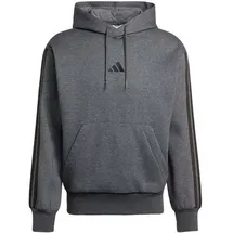 adidas Herren Kapuzensweat Essentials 3-Streifen, Größe L in Grau DGREYH/BLACK