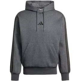 adidas Herren Kapuzensweat Essentials 3-Streifen, Größe L in Grau DGREYH/BLACK